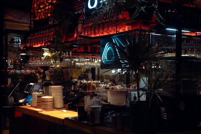 Cozy bar area inside Giordanos restaurant